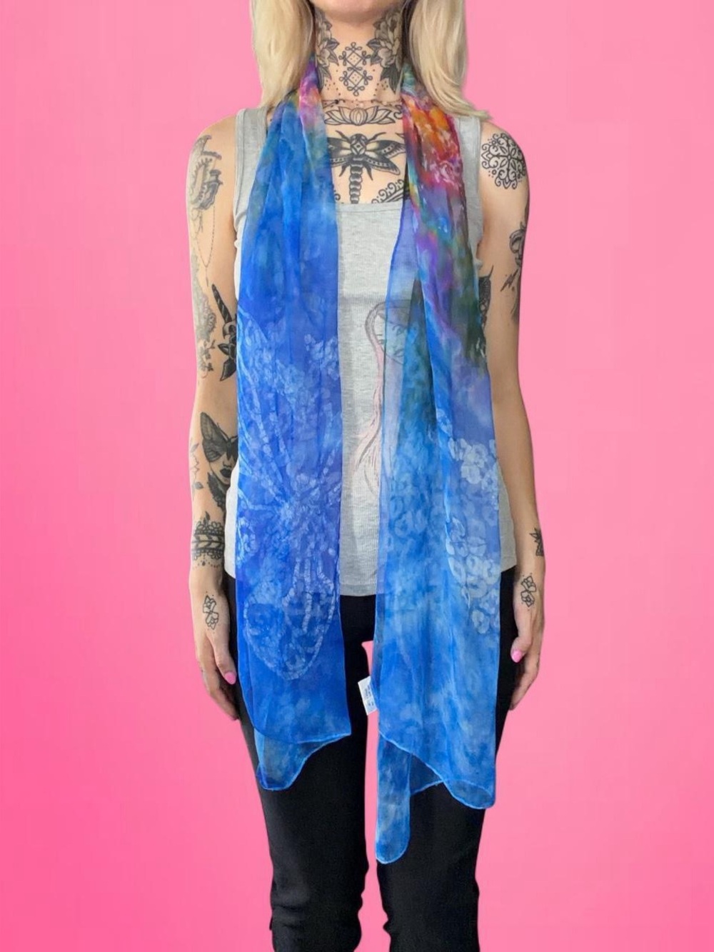 Louise Loughman hand painted silk scarf